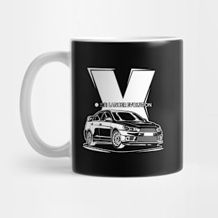 Lancer Evolution - White Print Mug